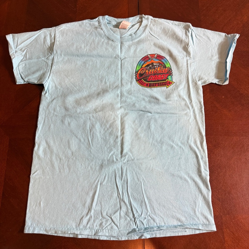 Cruisin The Coast 2022 Mississippi Gulf Coast Blue Graphic T-Shirt Mens M